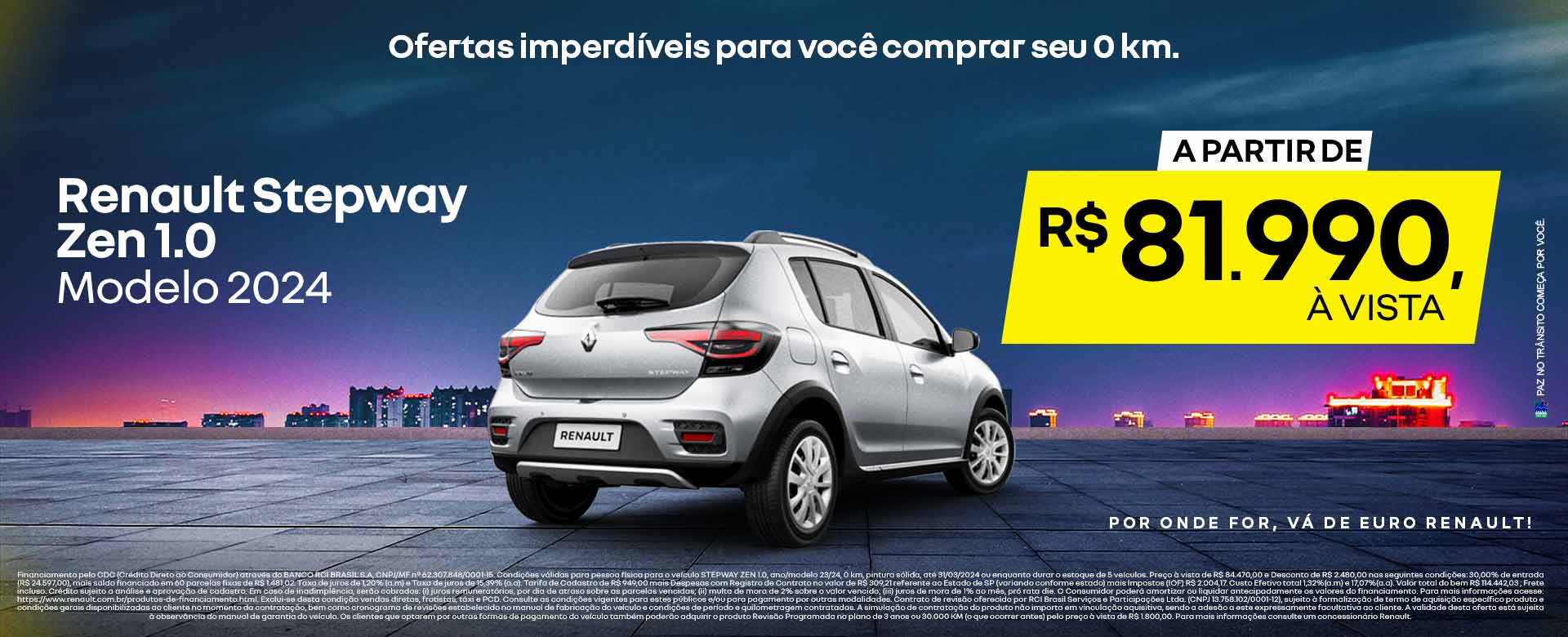 Renault STEPWAY zen 1.0 por R$81.990 - Ribeirão Preto