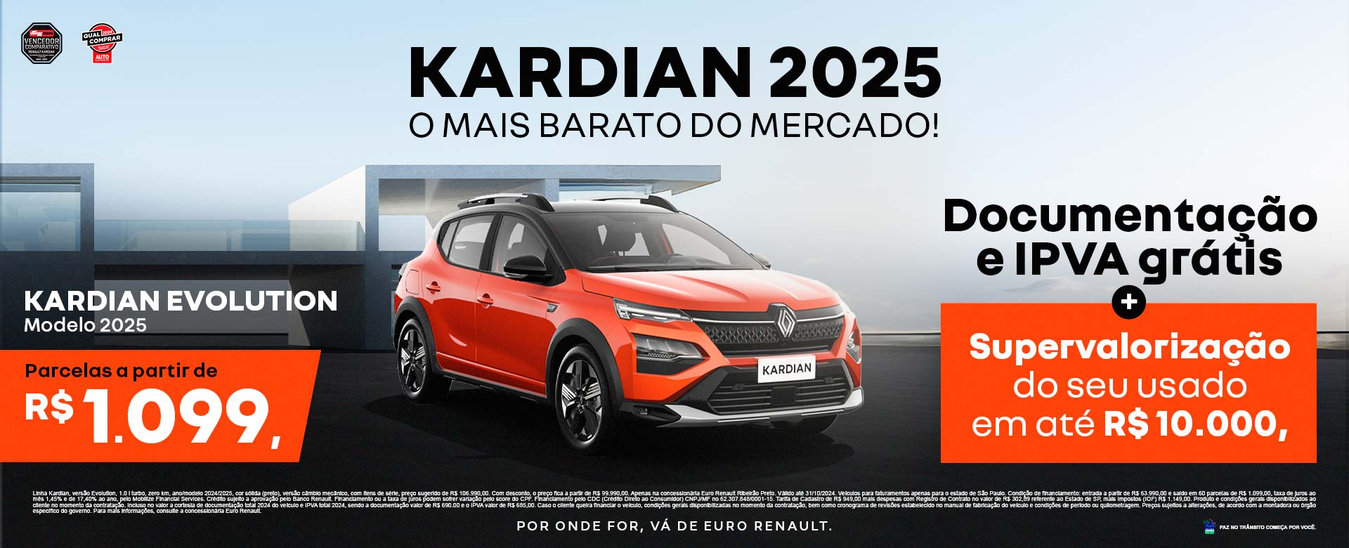 Kardian 2025 o mais barato do mercado - Documentação e IPVA grátis + supervalorização do seu usado em até R$ 10.000 - Parcelas a partir de R$ 1.099 