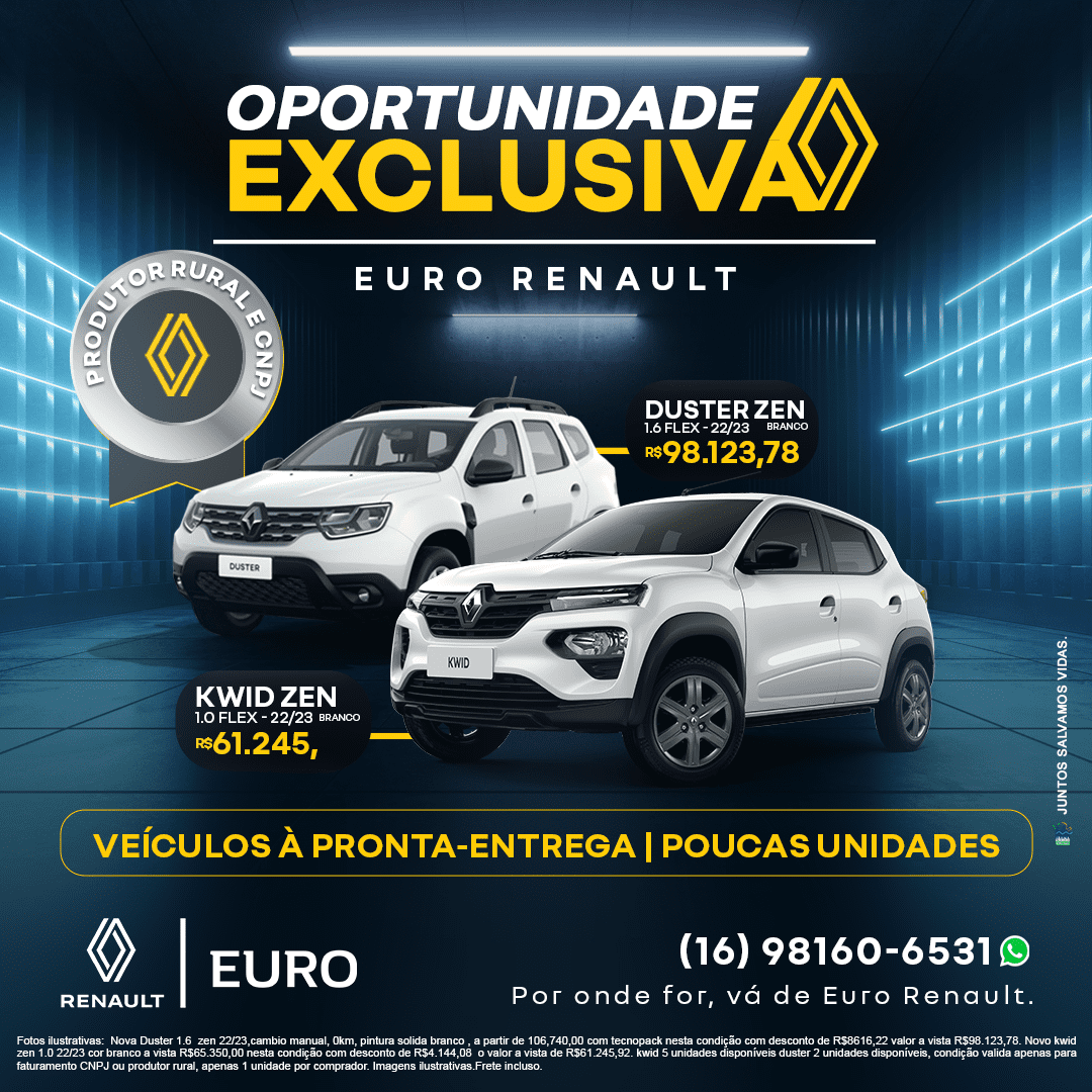 OPORTUNIDADE EXCLUSIVA EURO RENAULT